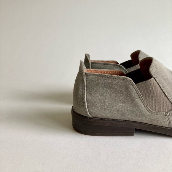 Gentle Souls Grey Suede Genuine Leather Rubber Outsole Loafers size 7 - Picture 3 of 14